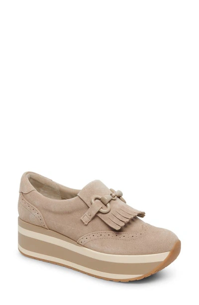 Shop Dolce Vita Jhax Platform Sneaker In Almond Suede