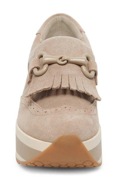 Dolce Vita Jhax Platform Sneaker In Almond Suede
