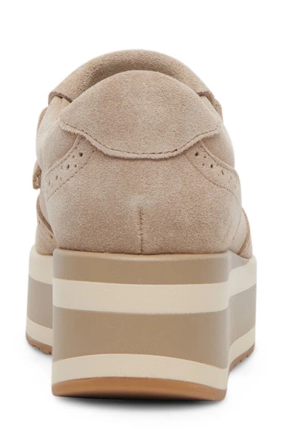 Dolce Vita Jhax Platform Sneaker In Almond Suede