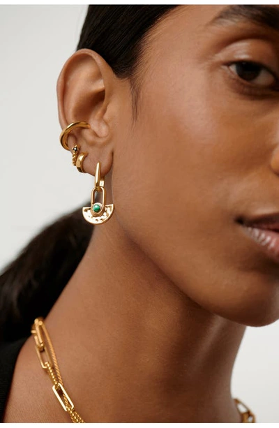 Shop Missoma Zenyu Malachite Drop Earrings In Gold