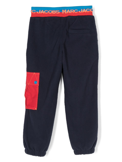 Shop Marc Jacobs Logo-waistband Fleece Trousers In Blue