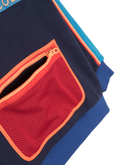Shop Marc Jacobs Colour-block Logo-print Hoodie In Blue