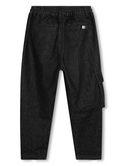 Shop Bosswear Logo-print Cotton Track Trousers In Black