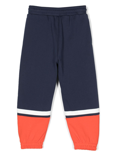 Shop Kenzo Logo-patch Cotton Track Pants In Blue