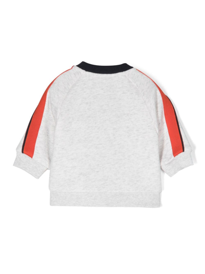 Shop Bosswear Patch-detail Zip-fastening Sweatshirt In Grey