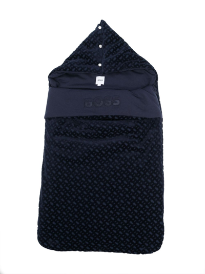 Shop Bosswear Logo-appliqué Sleeping Bag In Blue