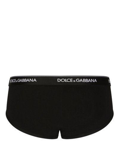 Dolce & Gabbana Pack Containing Two Brando Briefs Of The Same Color In Black