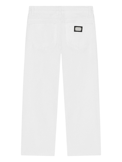 Shop Dolce & Gabbana Straight-leg Jeans In White