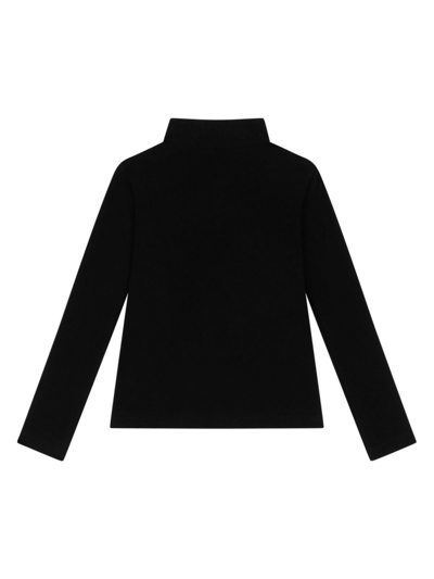 Shop Dolce & Gabbana Logo-plaque Stretch-cotton Sweater In Black