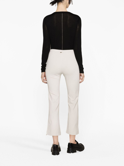 Herno Pull-on Cropped Trousers In Neutrals