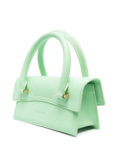 Shop Patrizia Pepe Fly Bamby Leather Bag In Green
