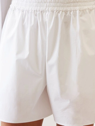 Shop The Row Gunther Cotton-poplin Shorts In White