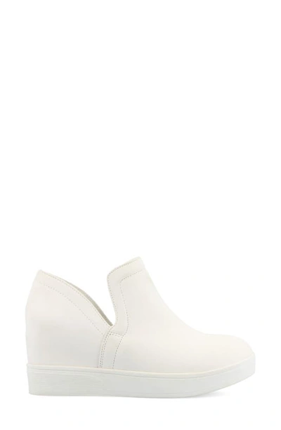 Shop Journee Collection Cardi Wedge Platform Sneaker In White