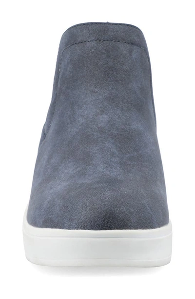 Shop Journee Collection Cardi Wedge Platform Sneaker In Blue