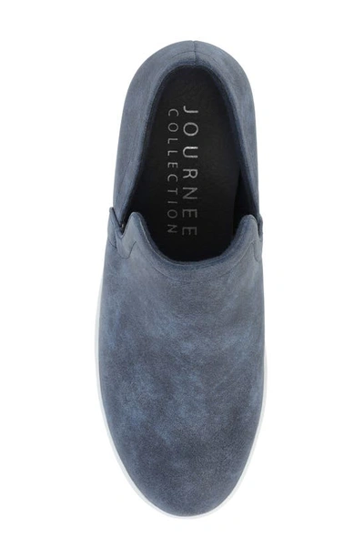 Journee Collection Cardi Wedge Platform Sneaker In Blue