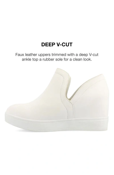 Shop Journee Collection Cardi Wedge Platform Sneaker In White