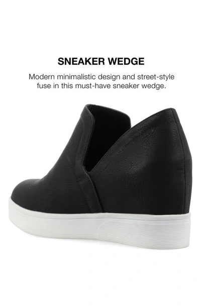 Shop Journee Collection Cardi Wedge Platform Sneaker In Black