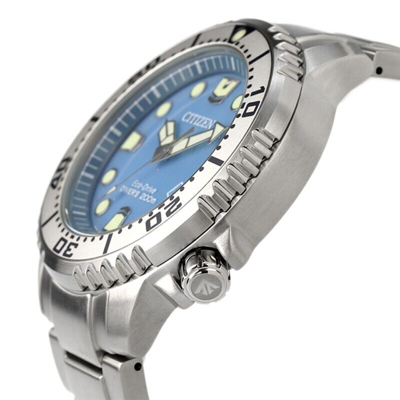 Pre-owned Citizen Promaster Bn0165-55l Marine Blue Dial Diver`s 200m Eco-drive Men Watch
