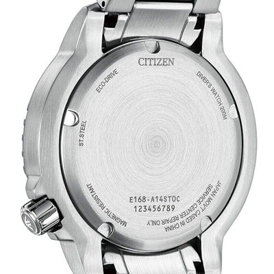 Pre-owned Citizen Promaster Bn0165-55l Marine Blue Dial Diver`s 200m Eco-drive Men Watch