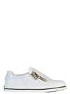Roger Vivier 25mm Sneaky Viv Zip-up Leather Sneakers In White