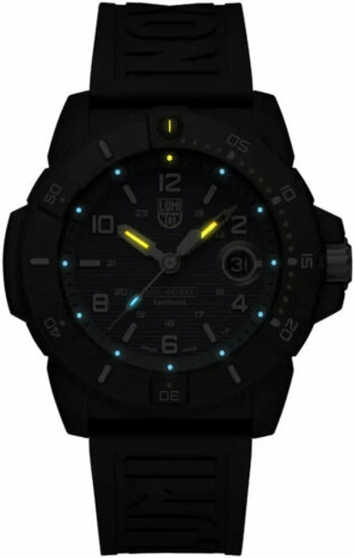 Pre-owned Luminox Navy Seal Xs.3602.nsf Black Blue Men's Watch Swiss Made