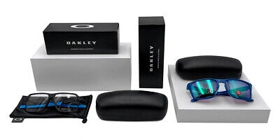 Pre-owned Oakley Hstn A Oo9242a Sunglasses Unisex Round 52mm 100% Authentic In Prizm Black Polarized Mirrored