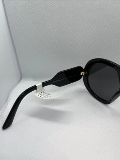 Pre-owned Dior Women's Bobby 56mm Round Sunglasses - With Box & Case - Black In Gray