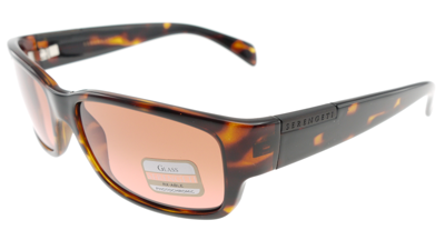 Pre-owned Serengeti Merano Dark Demi Tortoise Drivers Sunglasses 7240 57mm In Brown