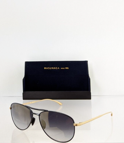 Pre-owned Masunaga Brand Authentic  9001 Sunglasses Gold & Black 69 58mm Frame In Clear