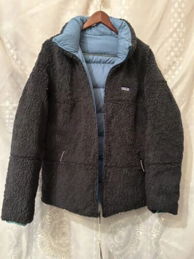 Pre-owned Patagonia Men's  Silent Down Reversible Jacket - Wavy Blue Size L $329 (344)