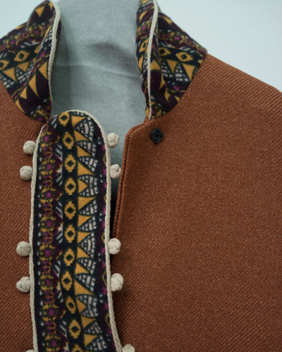Pre-owned Handmade Georgian National Dress With Unique Details In Multicolor