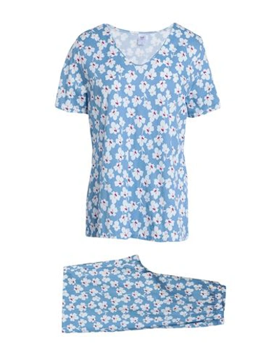 Shop Calida Woman Sleepwear Light Blue Size Xs Cotton