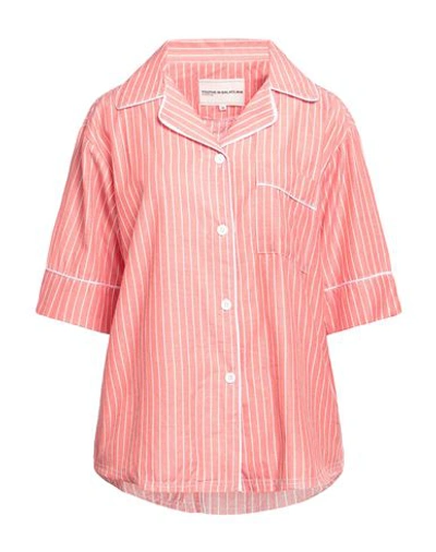Youths In Balaclava Woman Shirt Salmon Pink Size L Cotton In Pink