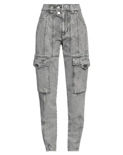 Isabel Marant Étoile Marant Étoile Woman Jeans Light Grey Size 4 Cotton In Grey