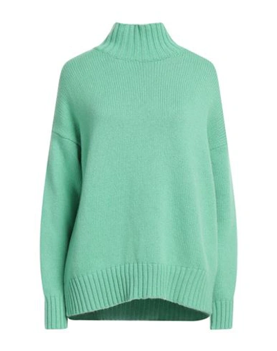 Shop Aragona Woman Turtleneck Green Size 6 Cashmere