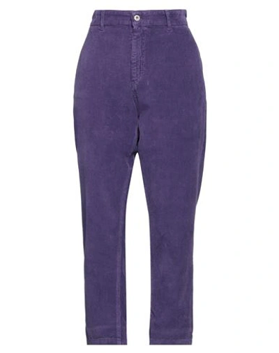 Dixie Woman Pants Purple Size L Cotton In Purple