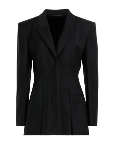 Givenchy Woman Blazer Black Size 4 Wool, Mohair Wool In Black