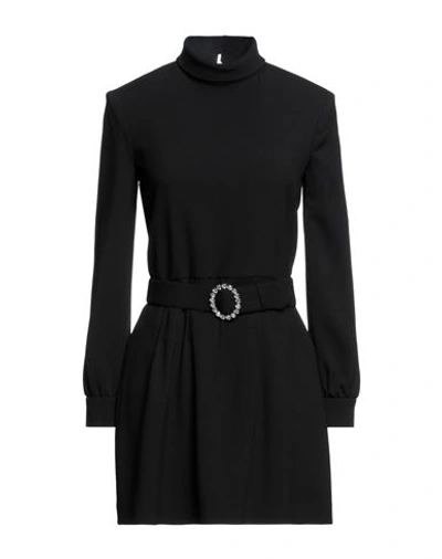 Shop Saint Laurent Woman Mini Dress Black Size 8 Acetate, Viscose