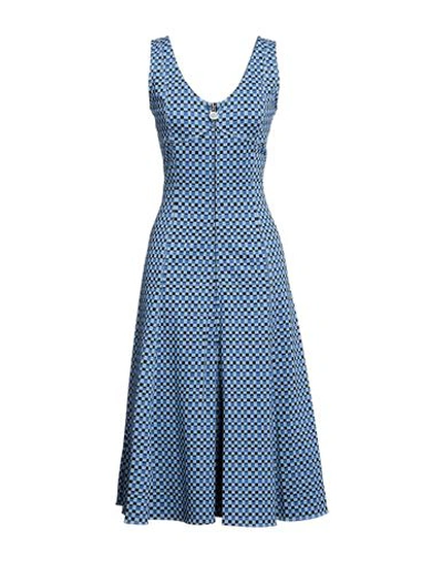 Shop Marni Woman Midi Dress Light Blue Size 4 Viscose, Polyamide, Elastane