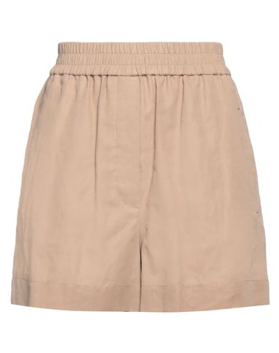 Shop Brunello Cucinelli Woman Shorts & Bermuda Shorts Camel Size 2 Cotton, Ecobrass In Beige