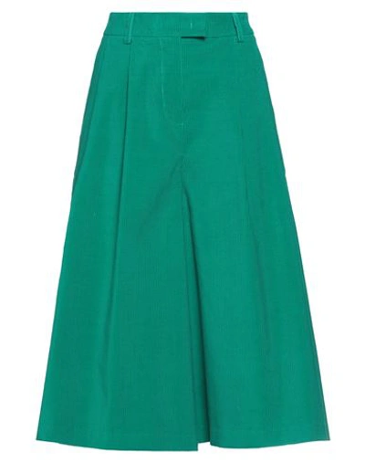 Sfizio Studio Woman Pants Emerald Green Size 2 Cotton, Elastane In Green