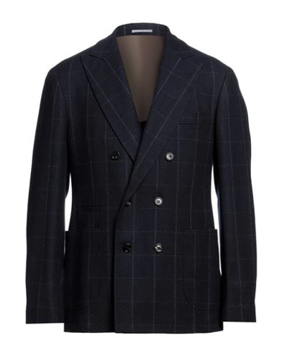 Shop Brunello Cucinelli Man Blazer Midnight Blue Size 42 Cashmere, Wool