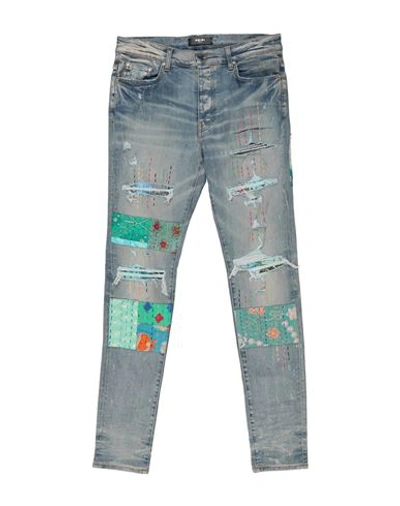 Shop Amiri Man Jeans Blue Size 31 Cotton, Elastomultiester, Elastane