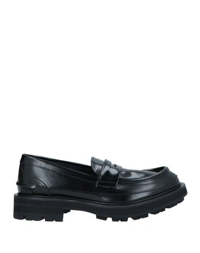Shop Alexander Mcqueen Man Loafers Black Size 9 Soft Leather