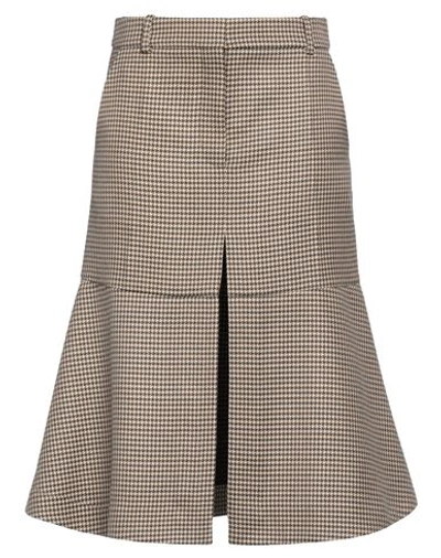 Shop Stella Mccartney Woman Midi Skirt Beige Size 4-6 Wool