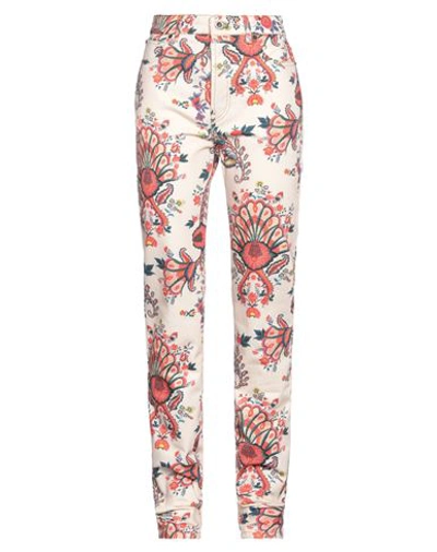 Rabanne Paco  Woman Denim Pants Beige Size 10 Cotton In Beige