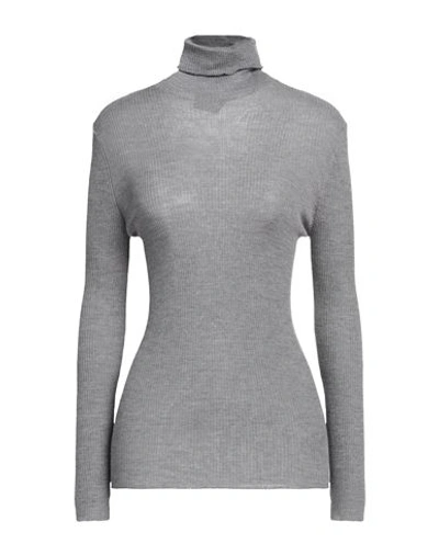 Shop Dsquared2 Woman Turtleneck Grey Size L Virgin Wool