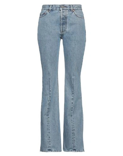 Shop Vetements Woman Jeans Blue Size M Cotton