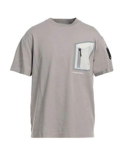 Shop A-cold-wall* Man T-shirt Dove Grey Size S Cotton, Elastane, Polyamide