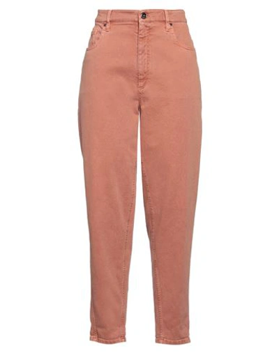 Shop Brunello Cucinelli Woman Jeans Pastel Pink Size 12 Cotton, Elastane